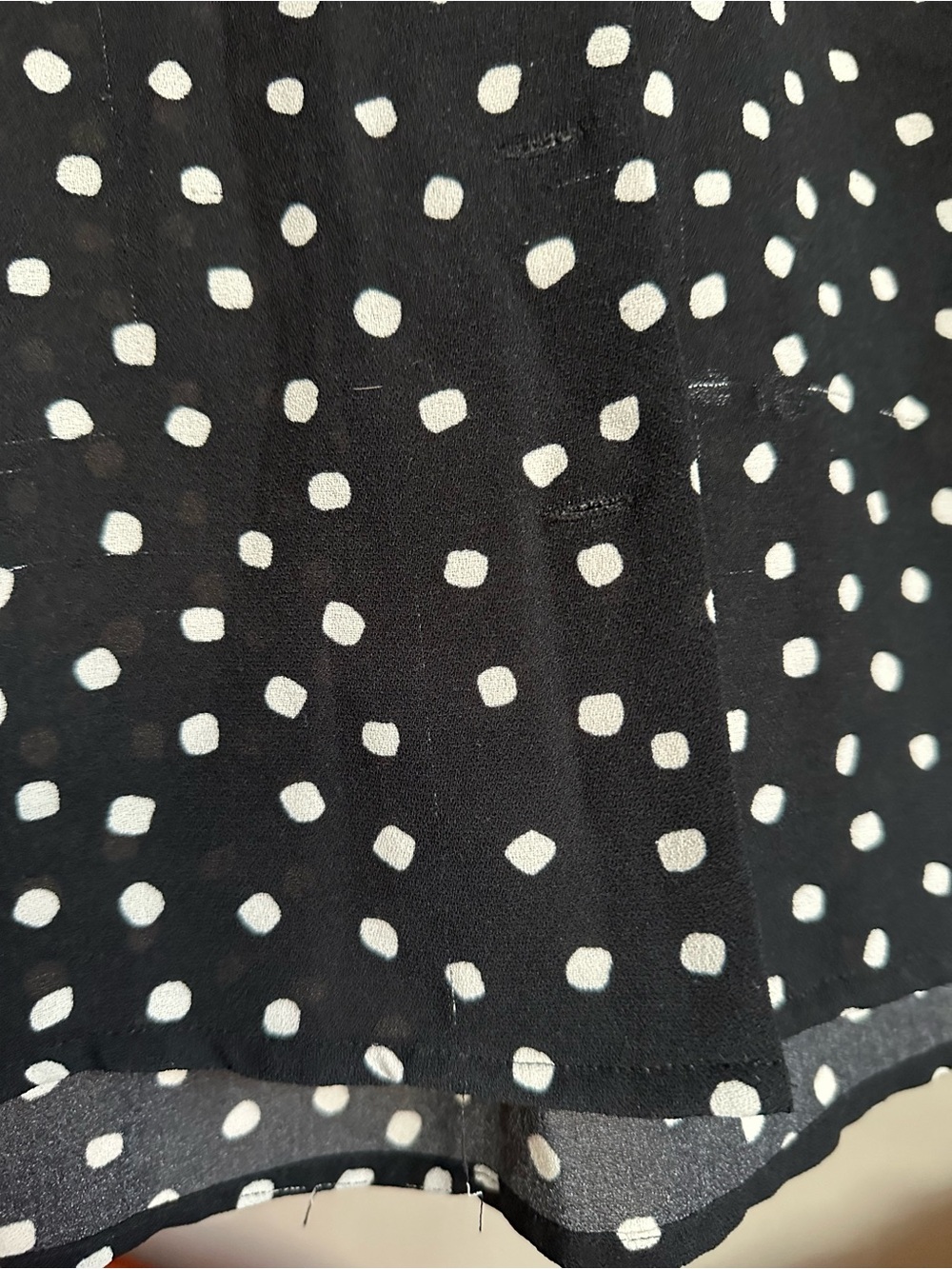 Frank & Oak Black Polka Dot Button-Up Blouse - Picture 4 of 5
